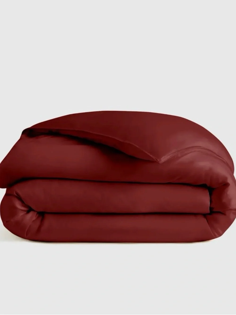 NEW Quince Organic Bamboo Duvet Cover Set, King/Cal King, Burgundy